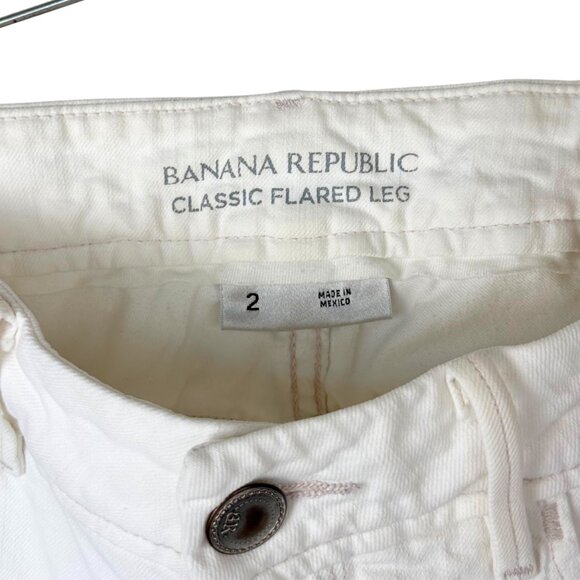 Banana Republic White Flare & Wide Leg Jeans - Picture 2 of 9